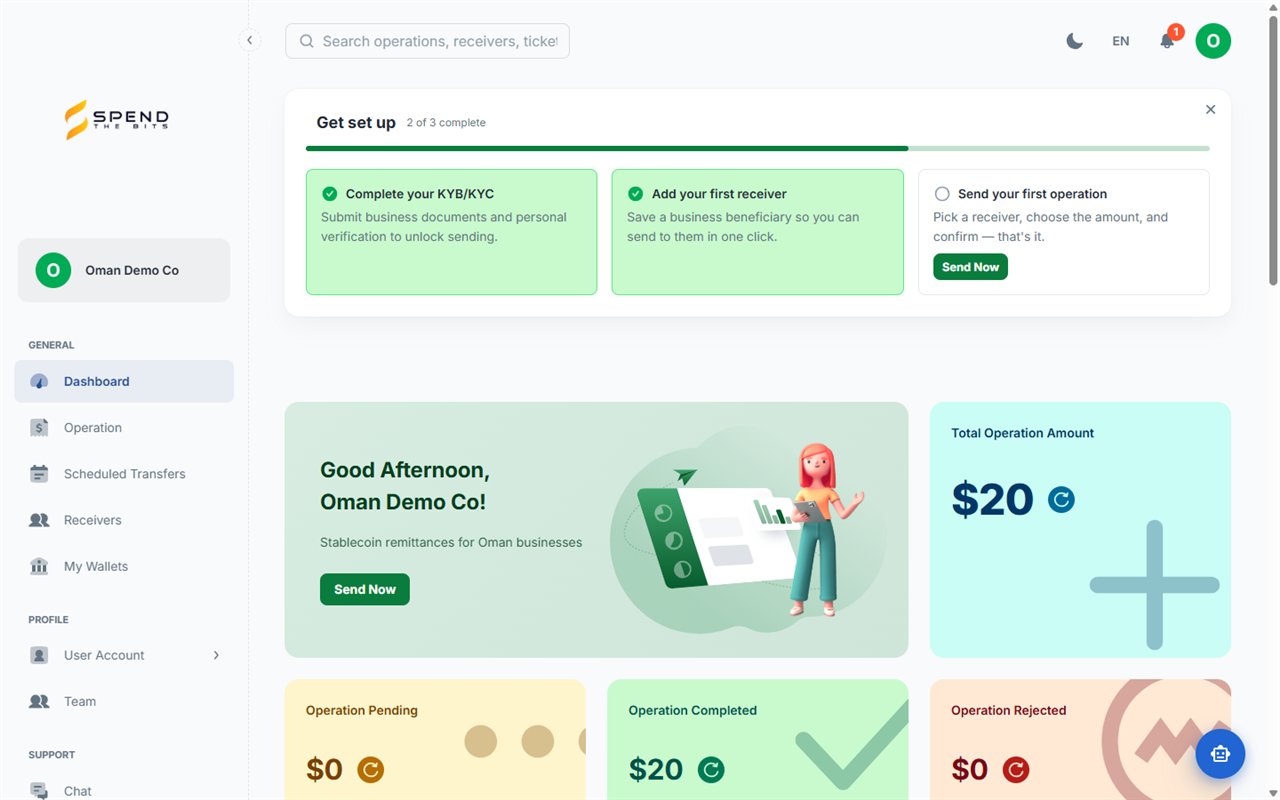 StableNet customer portal dashboard